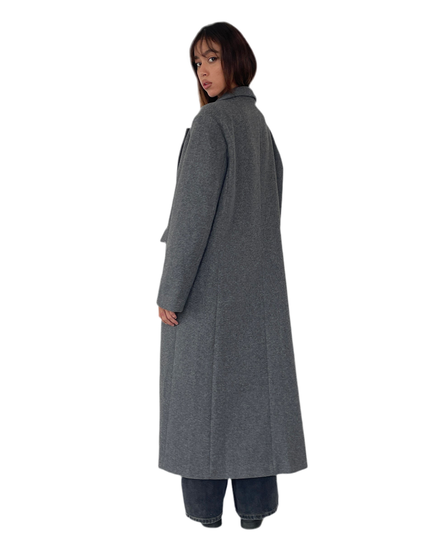 WOFA 25 | MALATI LONGLINE COAT IN CHARCOAL