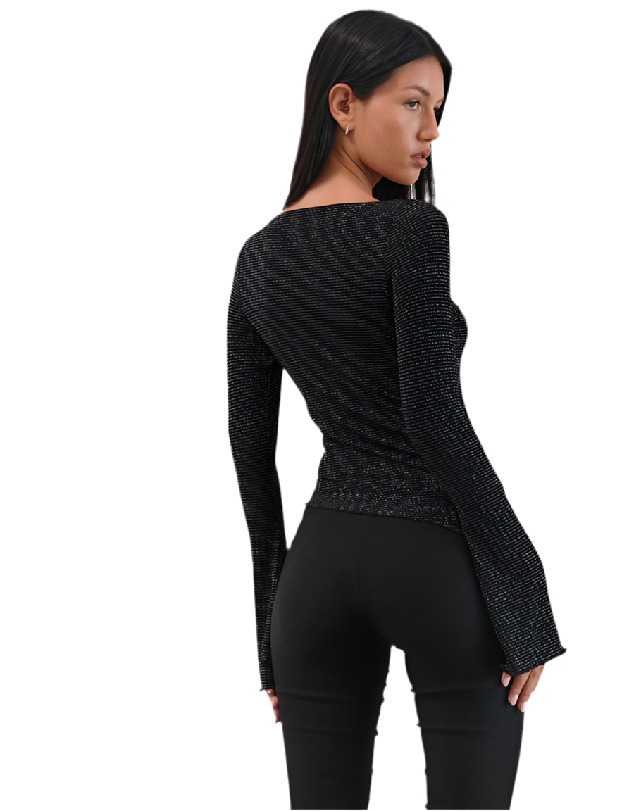 WOFA 25 • JERSEY BLACK L-SLEEVE TOP