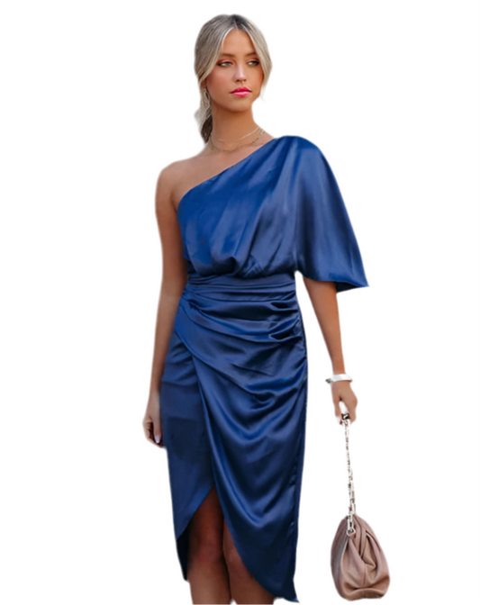 WOFA 25 • One-Shoulder-Satinkleid