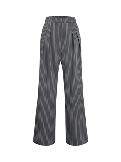 Oversized wide stripe jeans