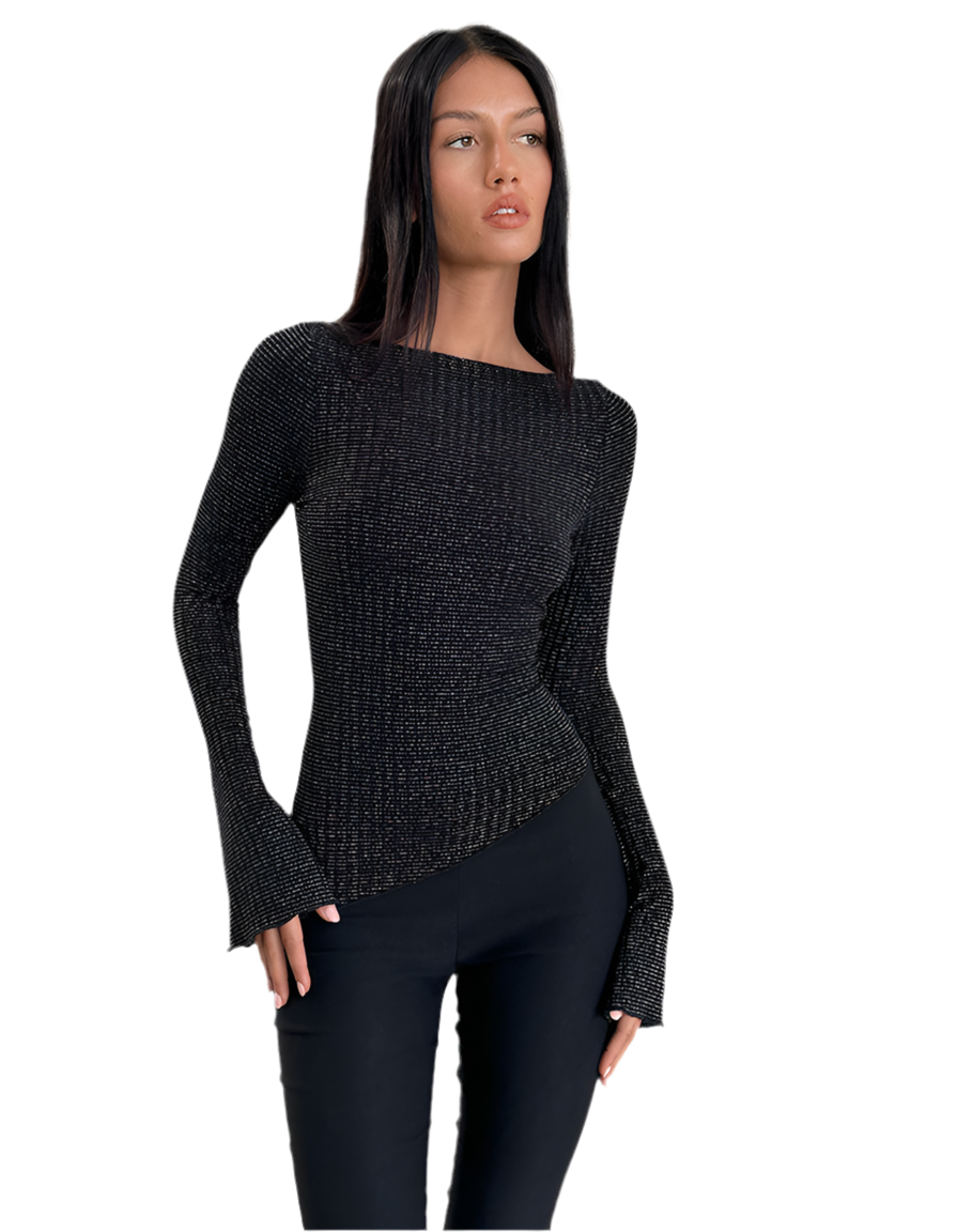 WOFA 25 • JERSEY BLACK L-SLEEVE TOP