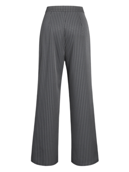 Oversized wide stripe jeans