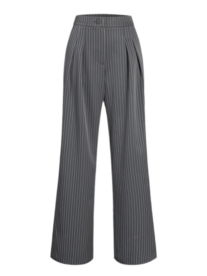 Oversized wide stripe jeans
