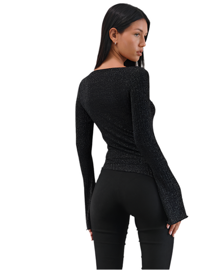 WOFA 25 • JERSEY BLACK L-SLEEVE TOP