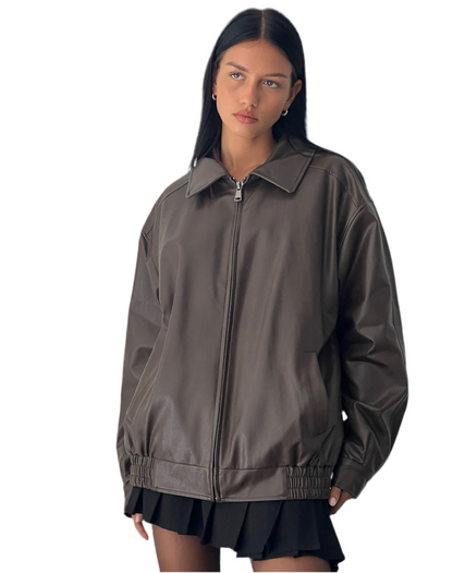 WOFA 25 | PREMIUM JACKET IN PU BITTER CHOCOLATE