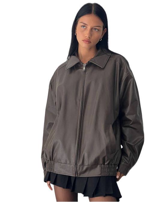 WOFA 25 | PREMIUM JACKET IN PU BITTER CHOCOLATE