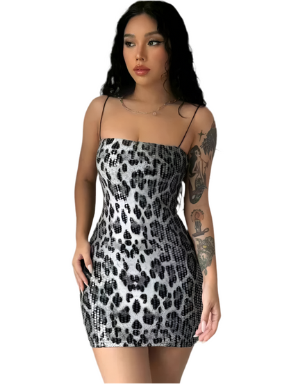 WOFA 25 Kleid mit Leoparden-Kunstdruck
