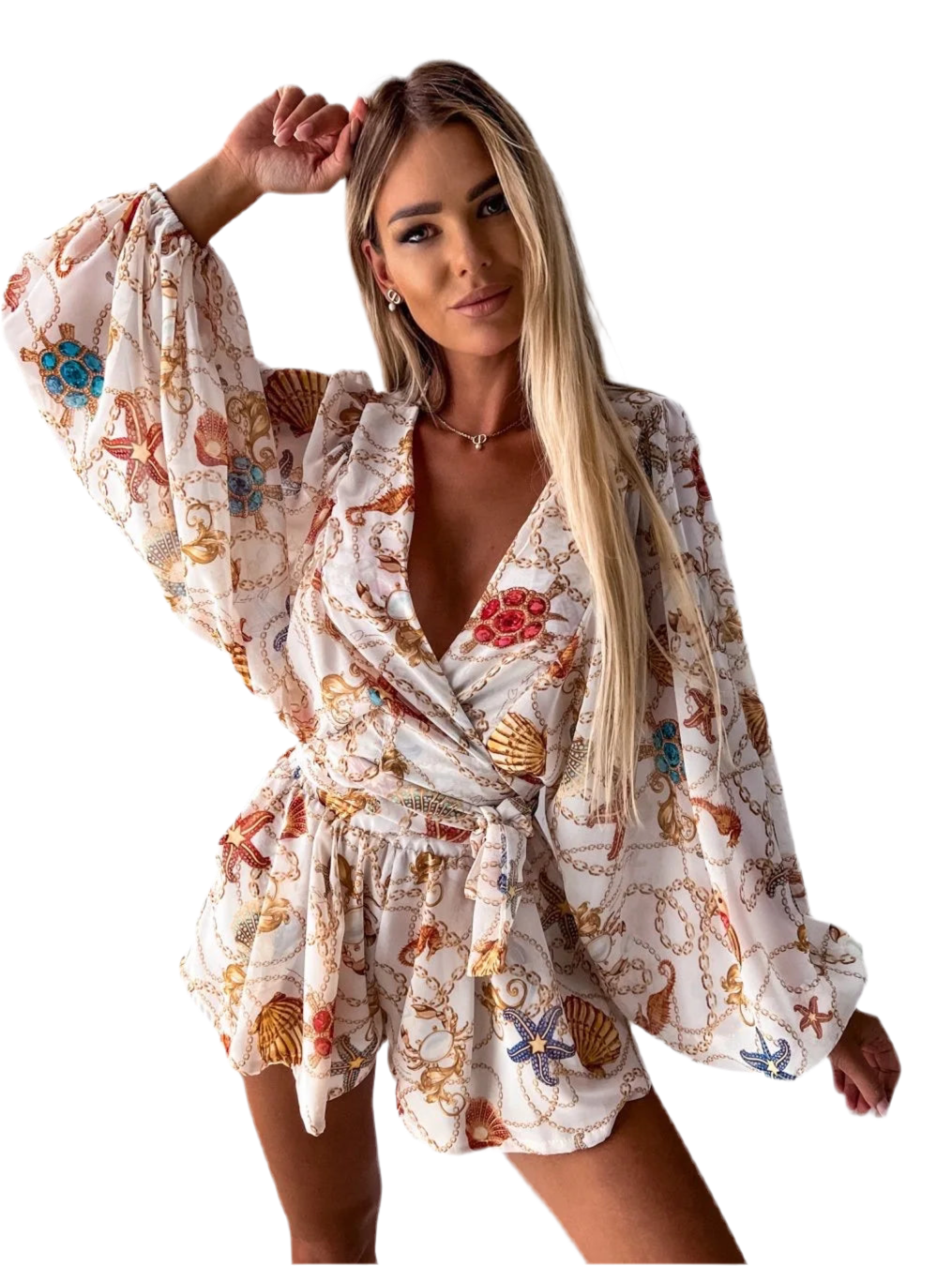 25 Pink Leave Flower Jumpsuit
